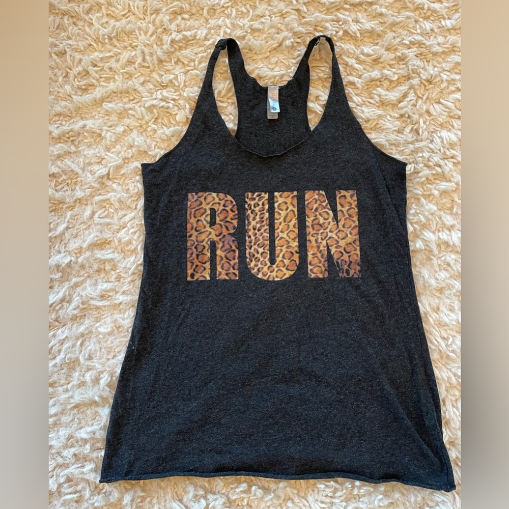 🎯 3 for $15 🎯Next level apparel Women’s grey racerback tank size medium